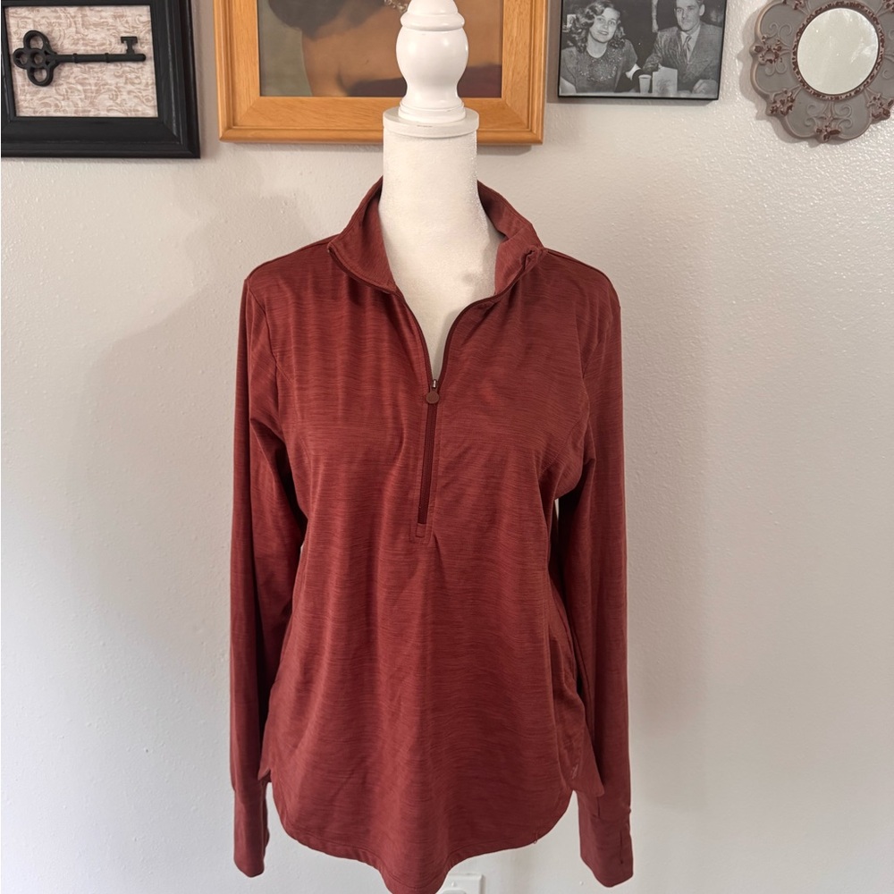 Apana Women's Long Sleeve Rust Top